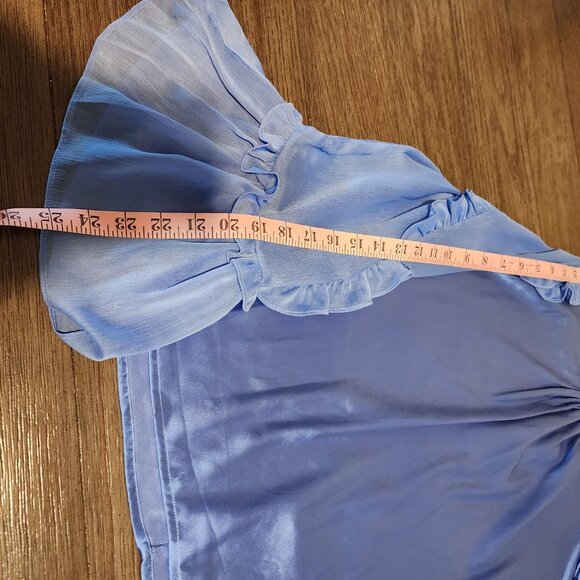 French Connection Diandra Top NWT Blue Large - Picture 6 of 10